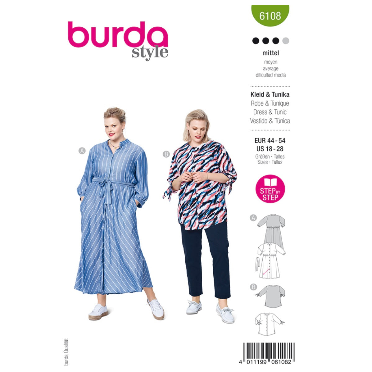 Dress Sewing Pattern - Burda Style 6108