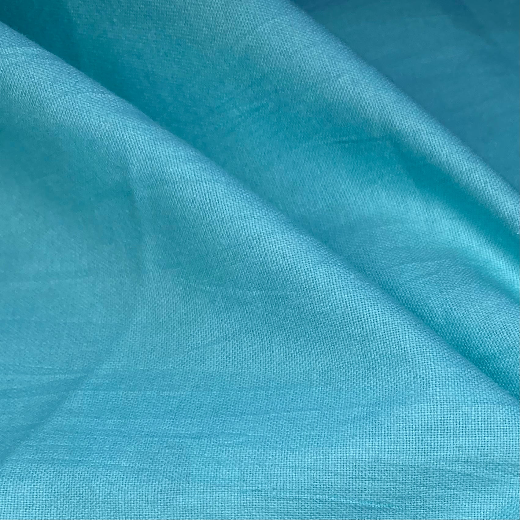 Crinkled Cotton - Aqua Blue