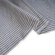 Striped Cotton - 44” - White/Brown