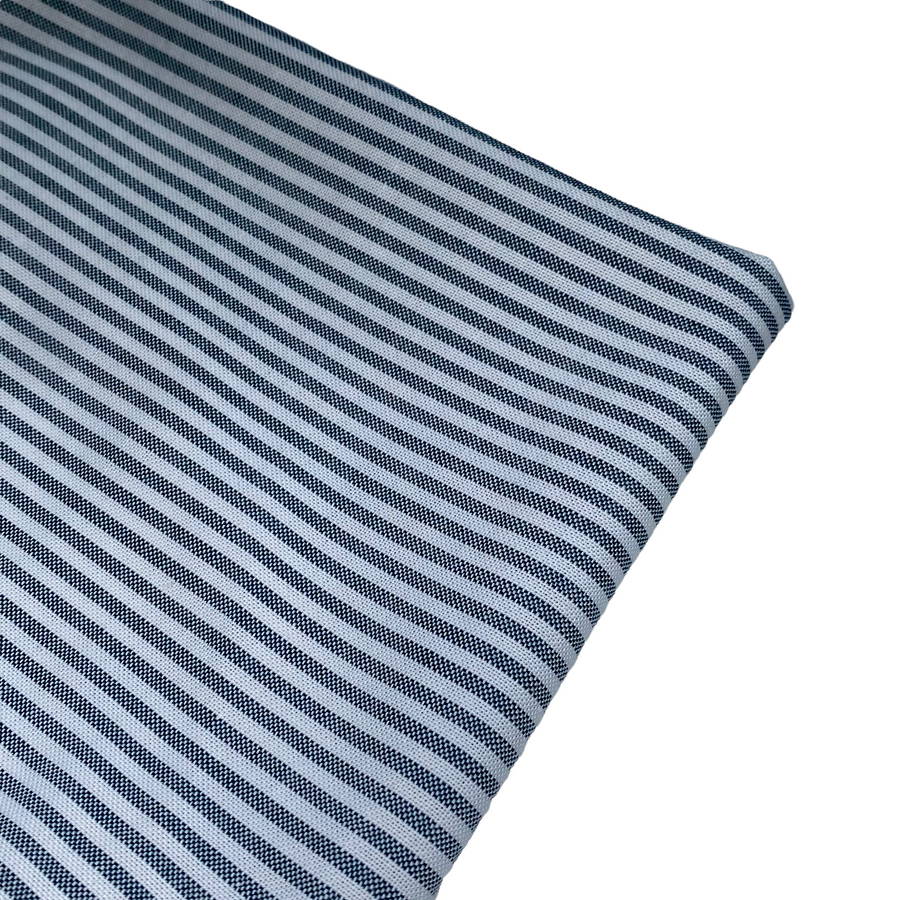 Striped Cotton - 62” - White/Green