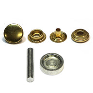 Heavy Duty Snaps with Tool - 15mm (5/8″) - 8 sets - Antique Brass