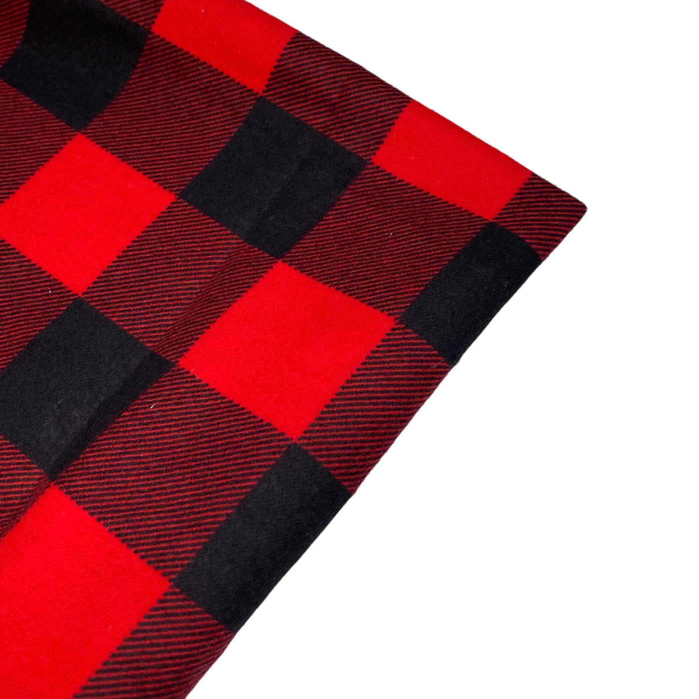 Printed Cotton Flannel - Buffalo Plaid - Red/Black